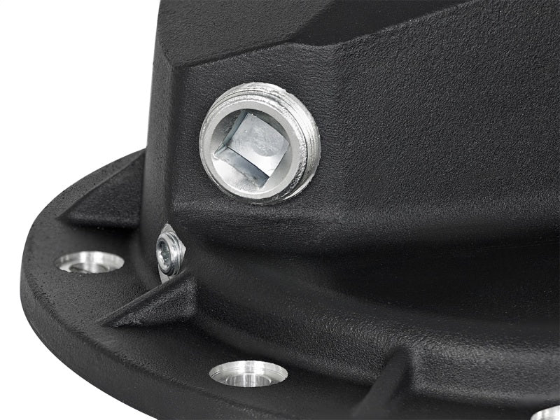 aFe Power Pro Series Rear Differential Cover Black w/Machined Fins 16-17 Nissan Titan XD(AAM 9.5-14) - 46-70362