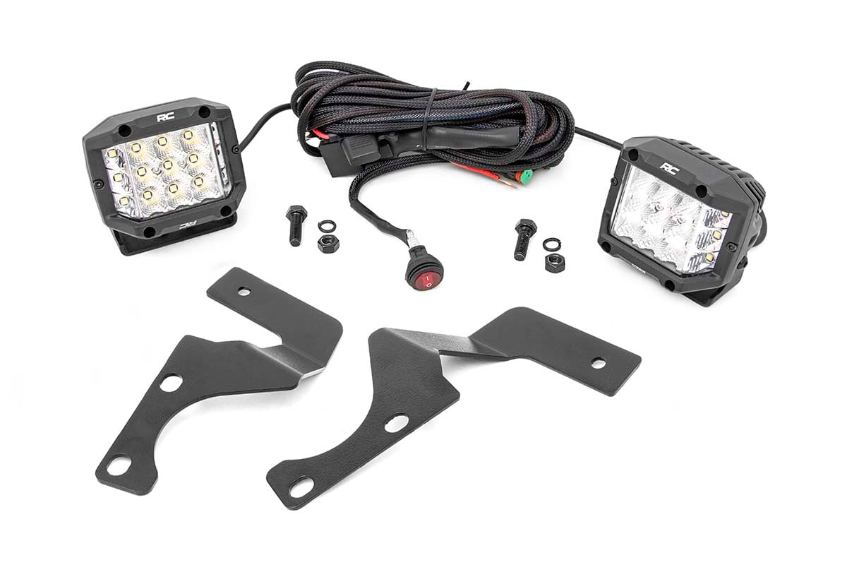 LED Light Kit | Ditch Mount | 3&quot; Chrome Wide Angle Pair