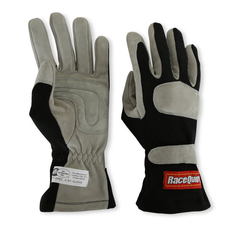 RaceQuip Black 1-Layer SFI-1 Glove - Small - 351002RQP