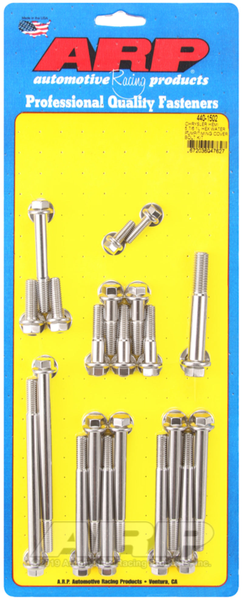 ARP Chrysler Hemi 5.7/6.1L Stainless Steel Hex Water Pump/Timing Cover Bolt Kit - 440-1502