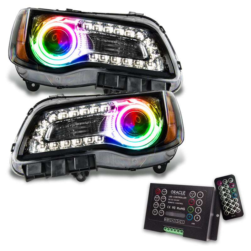 Oracle 11-14 Chrysler 300C SMD HL - Black - NON HID - ColorSHIFT w/ 2.0 Controller SEE WARRANTY - 7729-333