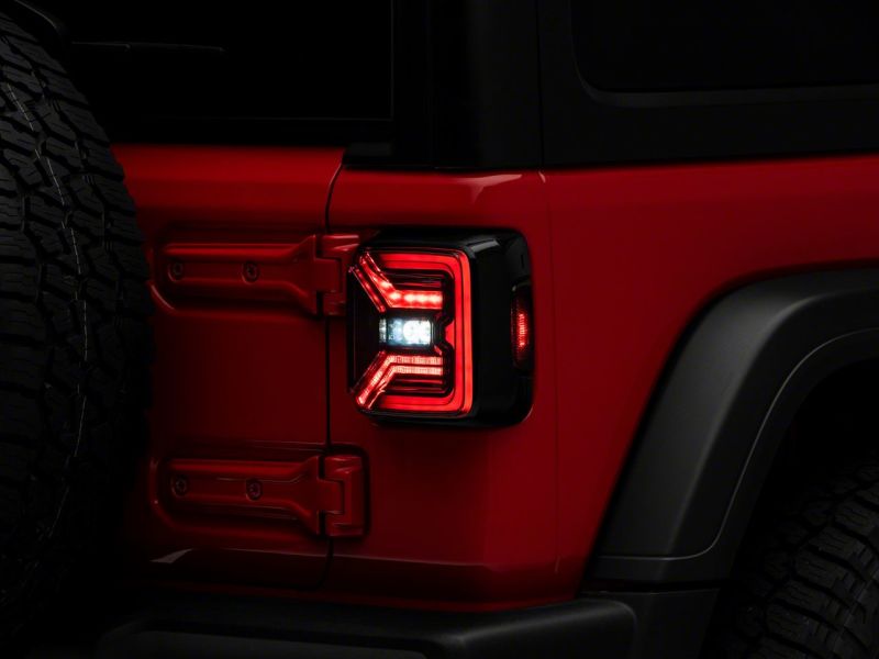 Raxiom 18-23 Jeep Wrangler JL Axial Series LED Tail Lights- Blk Housing (Smoked Lens) - J142664-JL