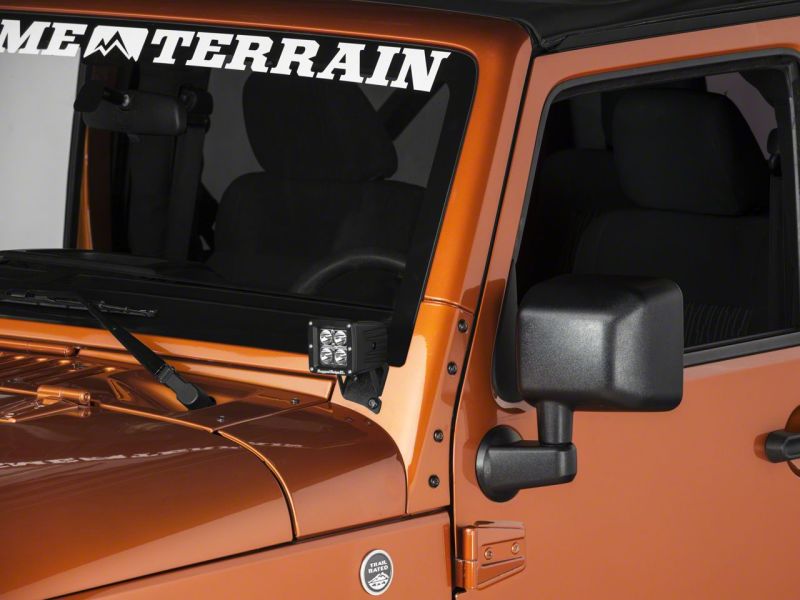 Raxiom 07-18 Jeep Wrangler JK Windshield Mounted Light Brackets - J106735