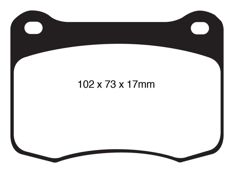 EBC 08+ Lexus IS-F 5.0 Yellowstuff Rear Brake Pads - DP41820R