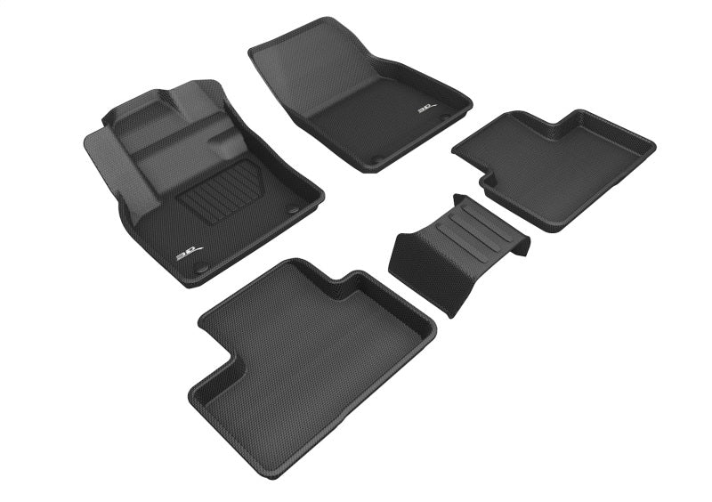 3D MAXpider 2019-2021 Volvo XC40 Kagu 1st &amp; 2nd Row Floormat - Black - L1VV03001509