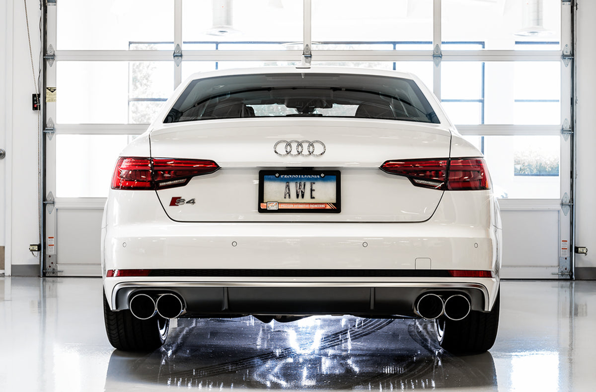 AWE Tuning Audi B9 S5 Sportback Touring Edition Exhaust - Non-Resonated (Silver 102mm Tips) - 3020-42056