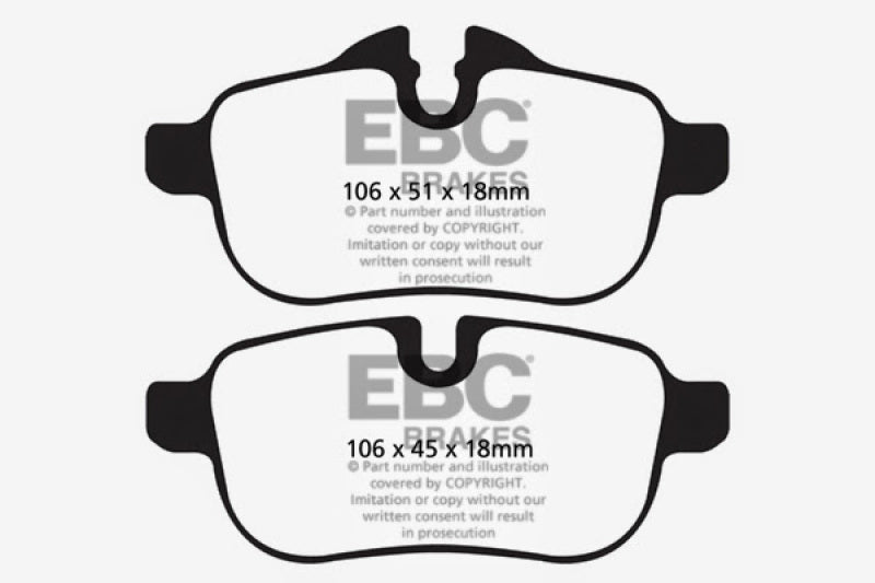 EBC 09+ BMW Z4 3.0 (E89) Ultimax2 Rear Brake Pads - UD1433