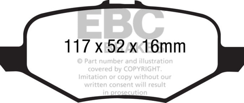 EBC 13+ Ford Taurus 3.5 Twin Turbo SHO Redstuff Rear Brake Pads - DP31887C