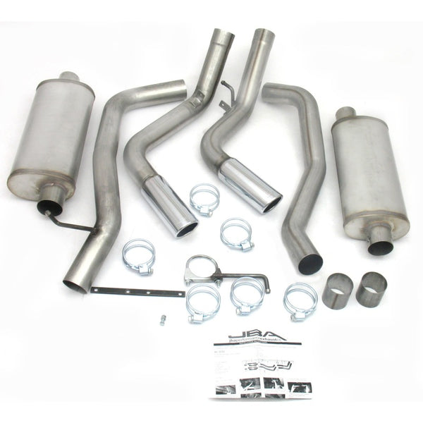 JBA 01-06 Chevrolet Silverado 2500/3500 HD 6.0/8.1L 409SS Pass Side Dual Exit Cat-Back Exhaust - 40-3030 for 2001-2006 Chevro