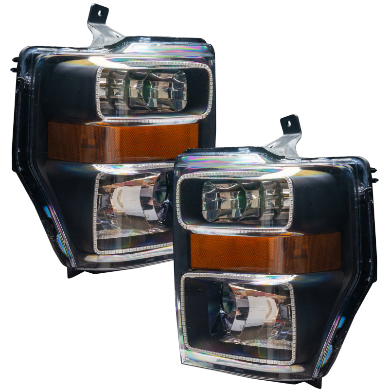 Oracle 08-10 Ford F250/350 LED HL - Black - White SEE WARRANTY - 7190-001