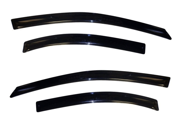 AVS 12-18 Chevy Sonic Ventvisor Outside Mount Window Deflectors 4pc - Smoke - 94472 for 2012-2020 Chevrolet Sonic - front vie