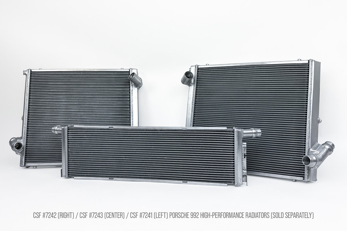 CSF 2019+ 992.1/992.2 Porsche 911(3.0LT Base/T/S/4/4S/GTS/4 GTS) High Perf Center Aluminum Radiator - 7243