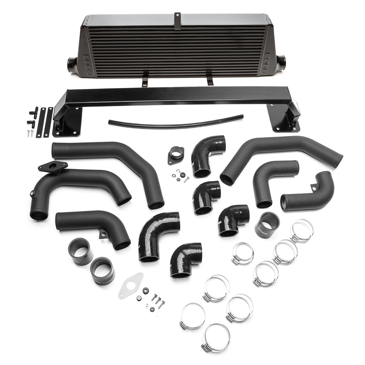 Cobb 08-14 Subaru WRX Front Mount Intercooler Kit - Black - 724500-BK