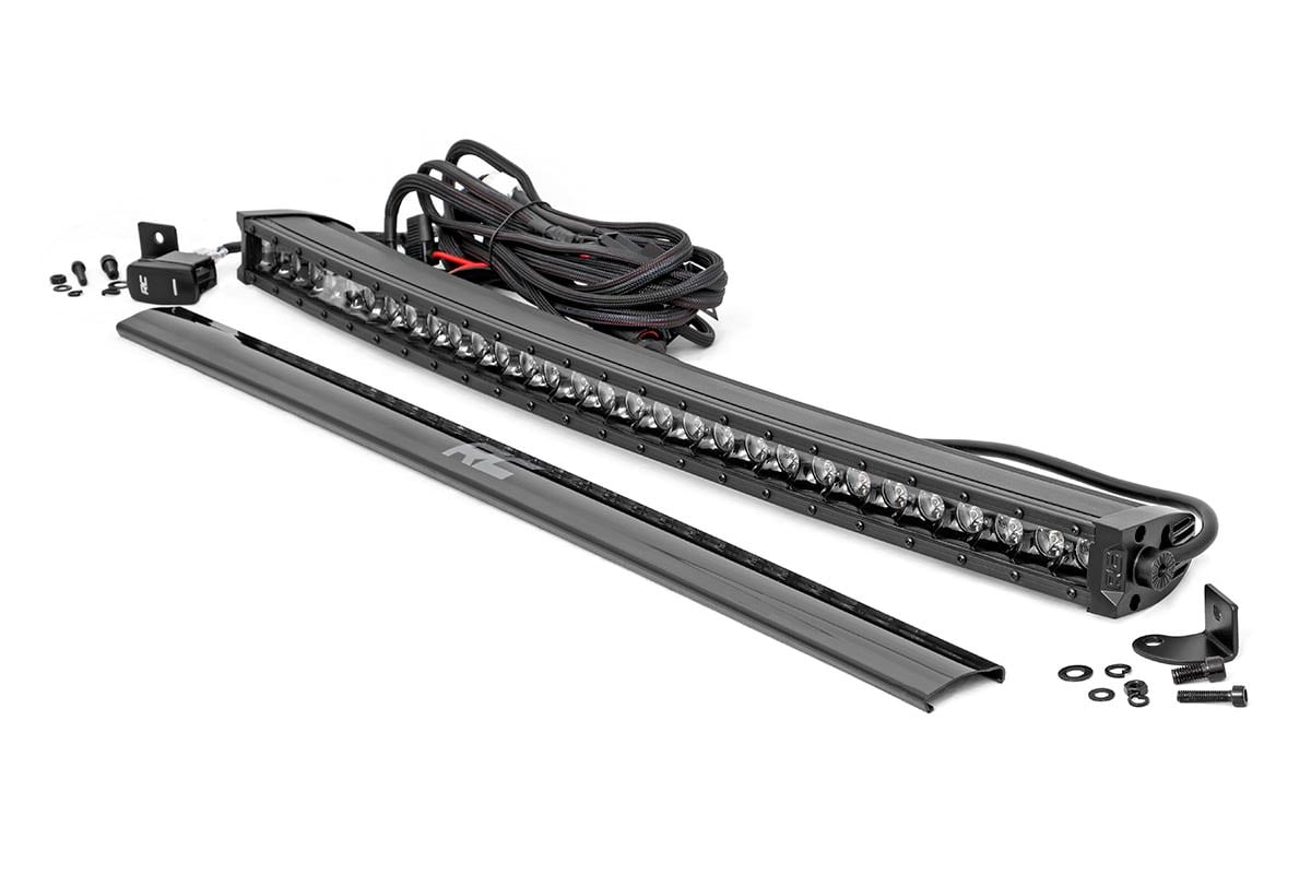 Rough Country - 30 Inch Black Series LED Light Bar - Curved - Single Row