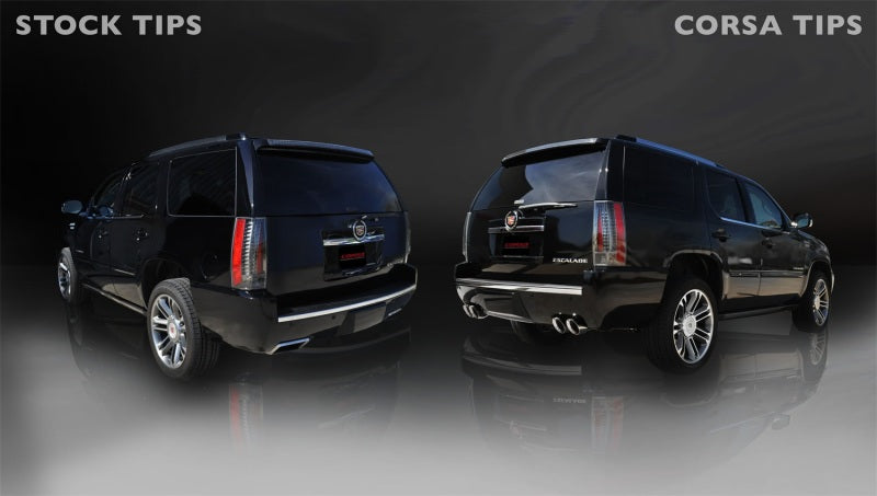 Corsa 2012-2014 Cadillac Escalade DUB 6.2L V8 Polished Sport Cat-Back Exhaust - 14886
