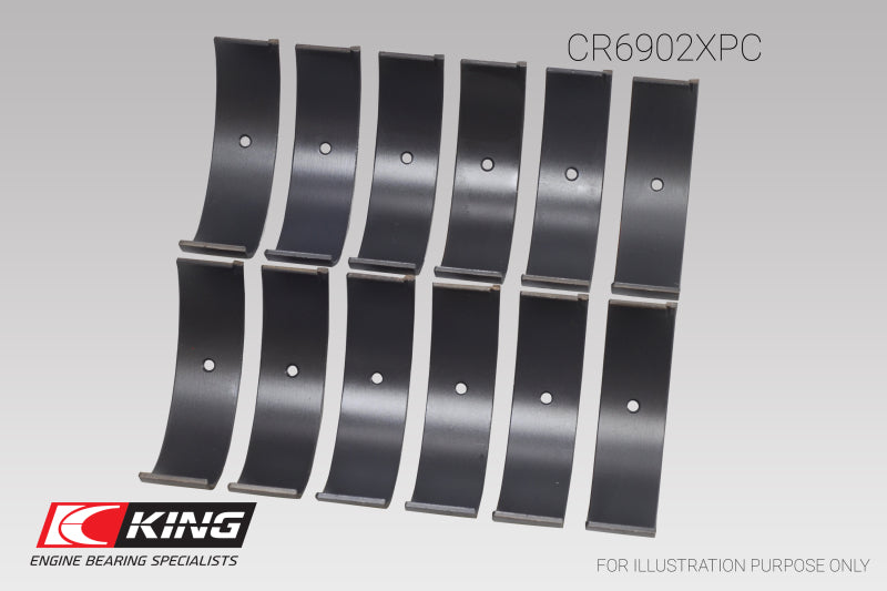 King Nissan VQ35HR/VQ37VHR/VR30DTT (Size +.25) pMaxKote Rod Bearing Set - CR6902XPC0.25
