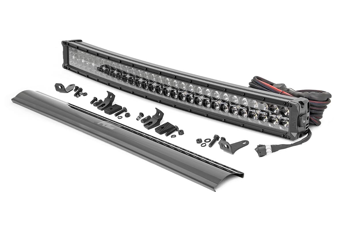 Rough Country - 30 Inch Black Series LED Light Bar - Curved - Dual Row