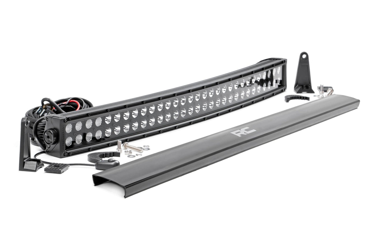 Rough Country - 30 Inch Black Series LED Light Bar - Curved - Dual Row