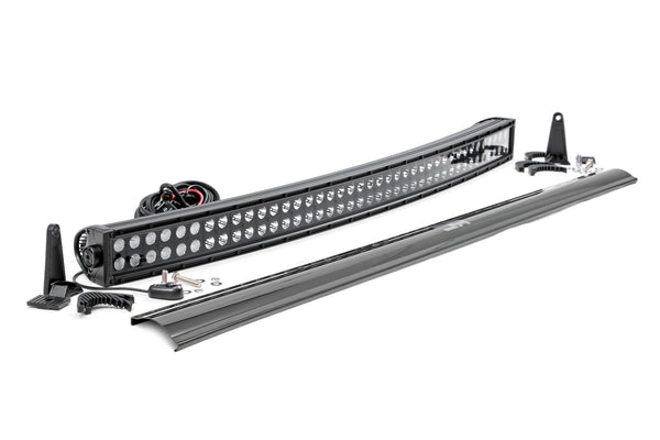 Rough Country - 40 Inch Black Series LED Light Bar - Curved - Dual Row - 72940BL by Rough Country - front view