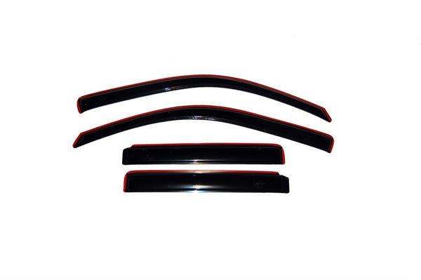 AVS 02-06 Chevy Trailblazer EXT Ventvisor In-Channel Front & Rear Window Deflectors 4pc - Smoke - 194240 for 2003-2008 Isuzu 