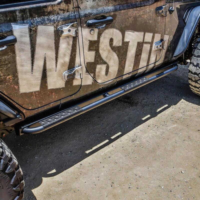 Westin 18-23 Jeep Wrangler JL Unlimited 4dr Rock Slider - Textured Black - 42-14065