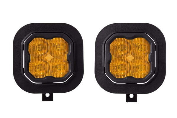 Diode Dynamics SS3 Max Type SD Kit ABL - Yellow SAE Fog - DD7098 for 2011-2016 Ford F 250 - front view