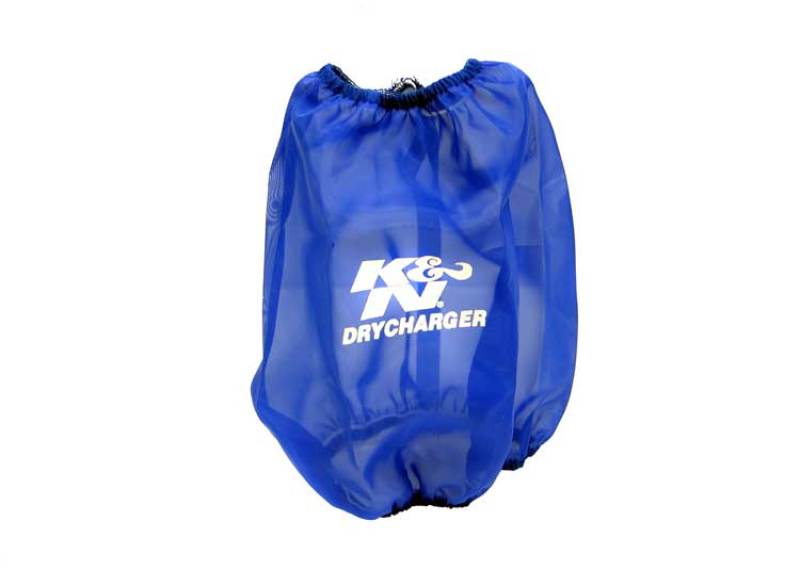 K&amp;N Blue Drycharger Round Tapered Air Filter Wrap 5.875in Top ID / 7.5in Base ID / 8.5in Height - RF-1020DL