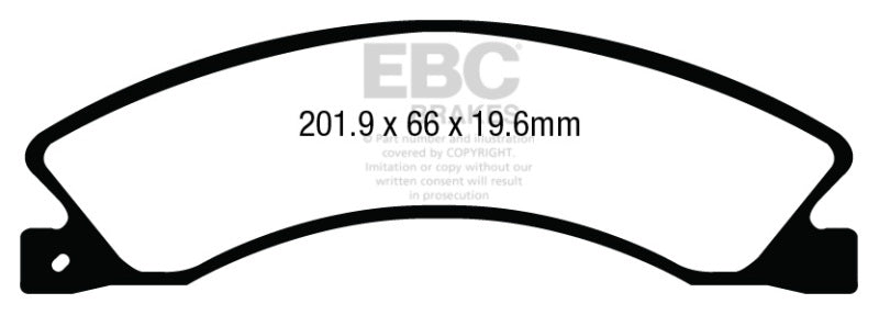 EBC 12+ Nissan NV 1500 Yellowstuff Rear Brake Pads - DP43021R