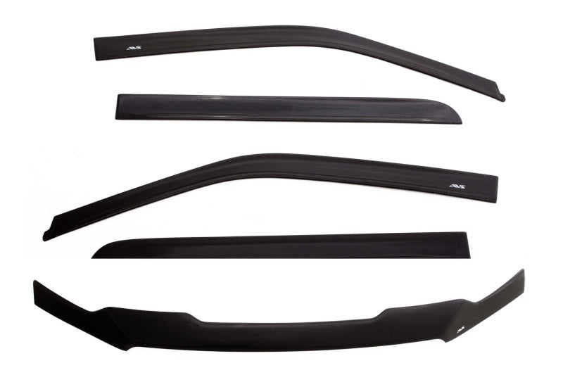 AVS 15-18 Chevy Silverado 2500 Crew Cab Ventvisor &amp; Aeroskin Deflector Combo Kit - Matte Black - 56033087