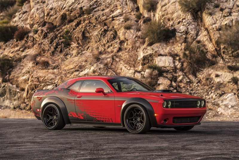 AVS 2008+ Dodge Challenger Smooth Front and Rear Fender Flares - Black (4 Pc) - 850250