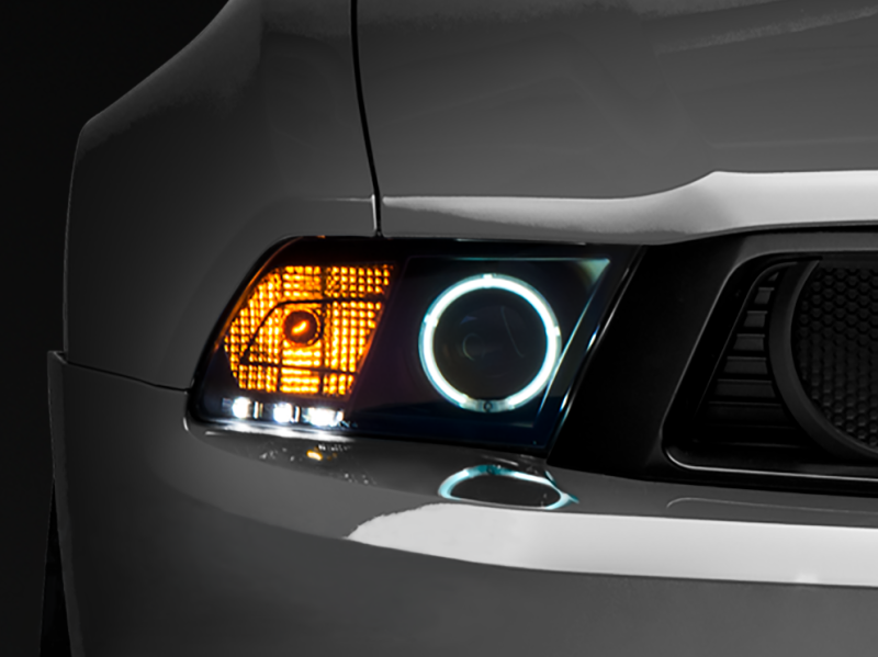 Raxiom 10-12 Ford Mustang w/ Headlights CCFL Halo Projector Headlights- Black Housing (Clear Lens) - 101685