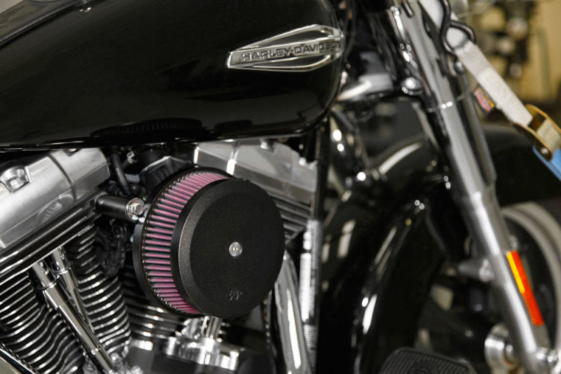 K&amp;N 99+ Harley Davidson Street Metal Intake System - Hammer Black - RK-3933B