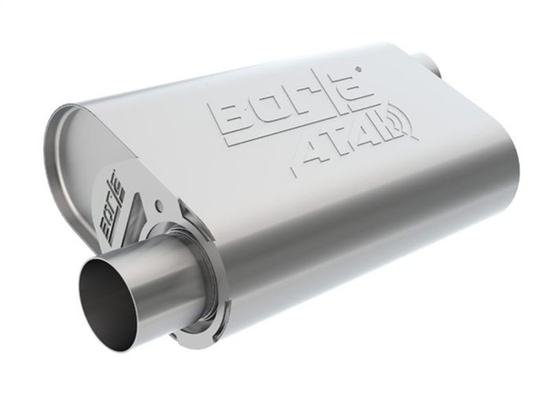 Borla CrateMuffler Stock SBF 289/302 (Exc. Coyote) ATAK 2.25in Inlet/Outlet Oval Muffler - 400835