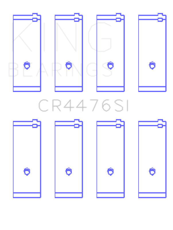 King Engine Bearings Ford Taunus 2000/2300 (Size +1.0mm) Connecting Rod Bearing Set - CR4476SI1.0