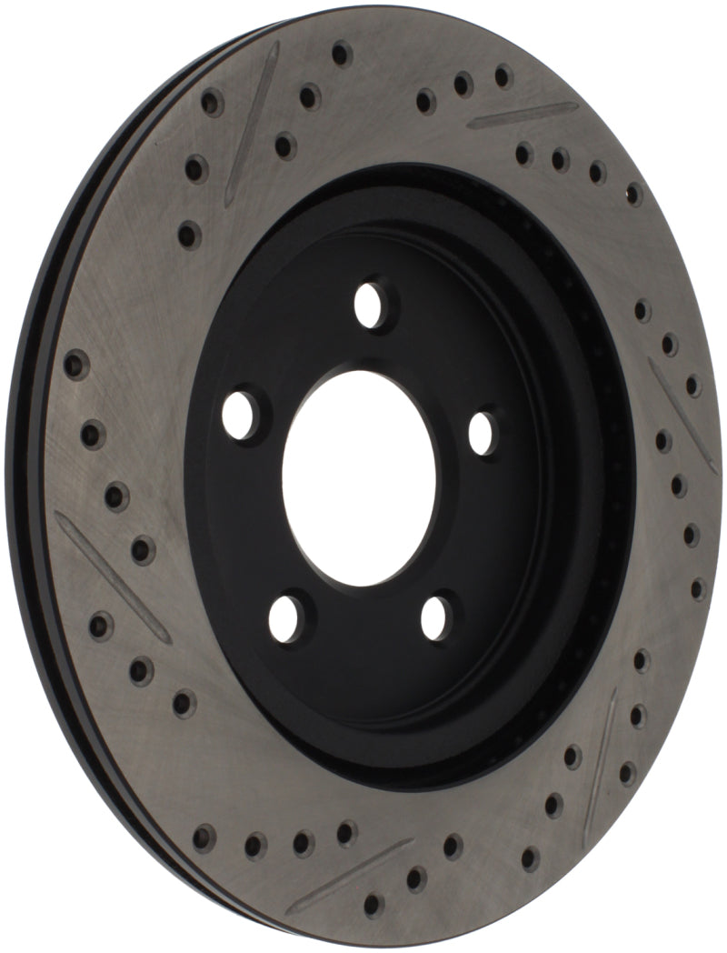 StopTech 05-10 Ford Mustang Slotted & Drilled Right Rear Rotor - 127.61087R