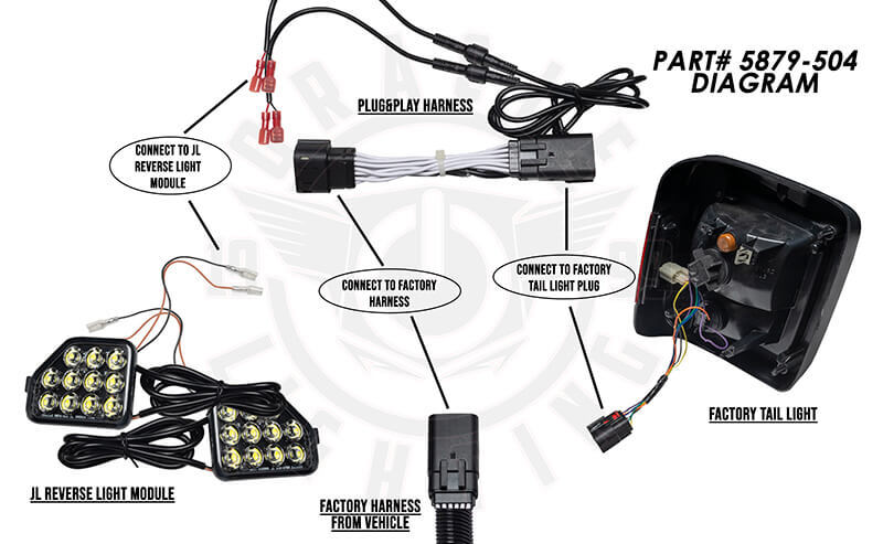 Oracle Plug &amp; Play Wiring Adapter for Jeep Wrangler JL Reverse Lights SEE WARRANTY - 5879-504