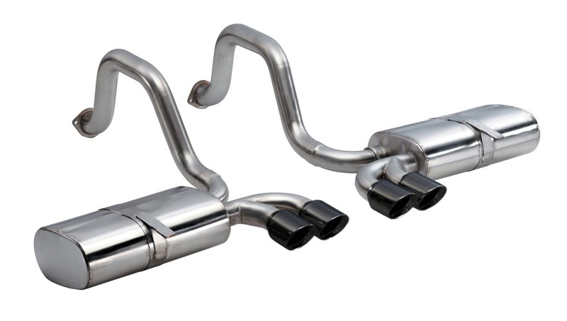 Corsa 1997-2004 Chevrolet Corvette C5 Z06 5.7L V8 Black Sport Axle-Back Exhaust - 14111BLK