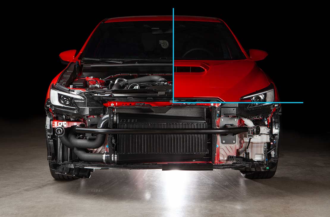 Cobb 22-25 Subaru WRX Stage 2 Power Package w/Black FMIC &amp; Matte Carbon Fiber Scoop - SUB0060020-BK-FMIC-RMC