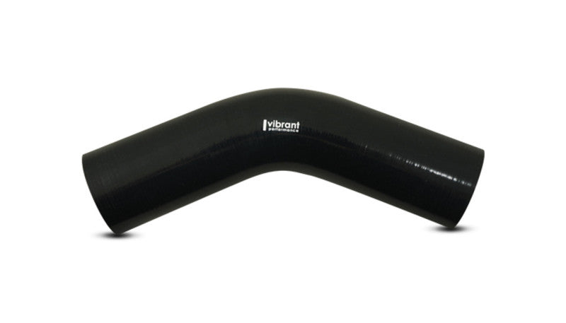 Vibrant 45 Degree Silicone Elbow 1.625in ID x 5.00in Leg Length - Black - 27905