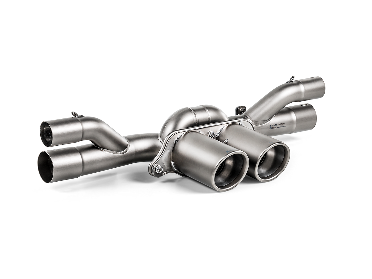 Akrapovic 2018 Porsche 911 GT3 RS (991.2) Slip-On Race Line (Titanium) w/Titanium Tips - S-PO/TI/8-RS
