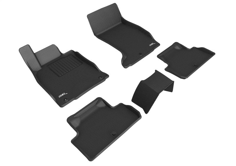 3D MAXpider 2019-2023 Genesis G70 AWD Kagu 1st &amp; 2nd Row Floormats - Black - L1GS00401509