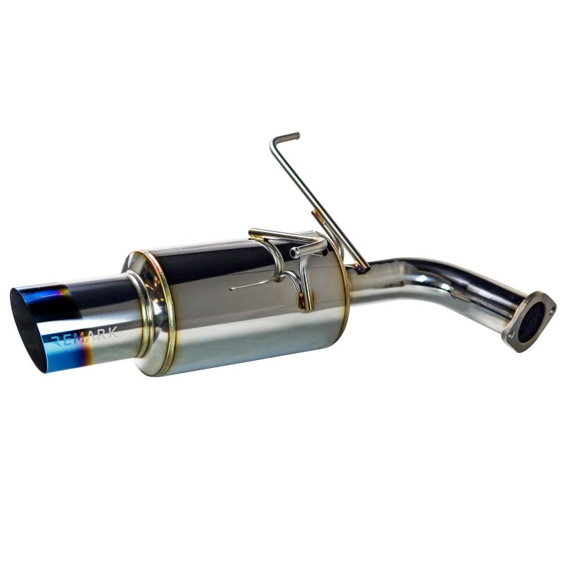 REMARK 2022+ Subaru WRX (VB) Catback Exhaust - Dual R1 Spec Burnt Stainless (Resonated) - RK-C2076S-03TC