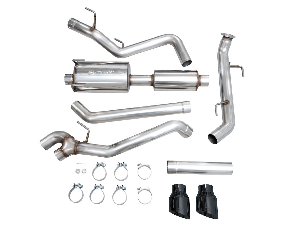 AWE Exhaust for 4th Gen Toyota Tacoma Dual Diamond Black Tips - 3015-33254
