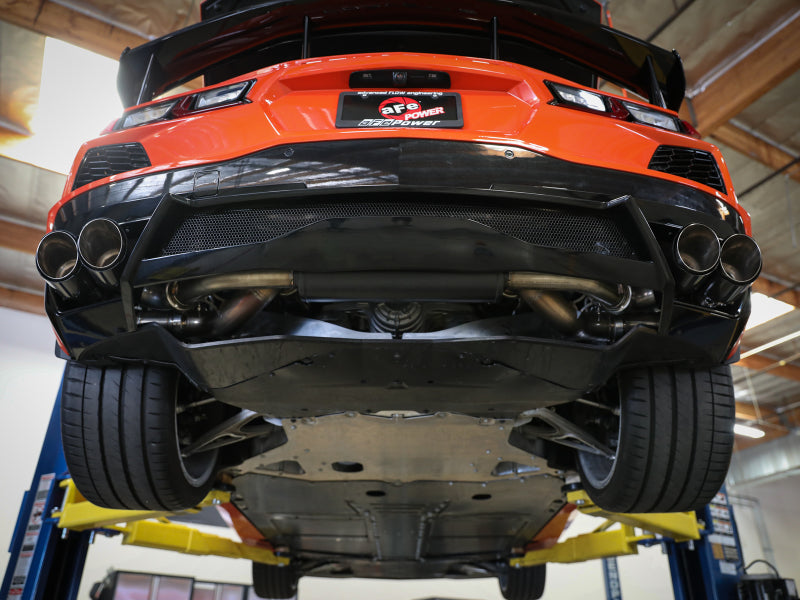 aFe MACH Force-Xp 3in to 2-1/2in 304SS Cat-Back 2020 Chevy Corvette (C8) 6.2L - Black Tip - 49-34124-B