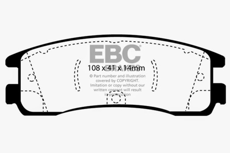 EBC 08-09 Buick Allure (Canada) 5.3 Yellowstuff Rear Brake Pads - DP41122R