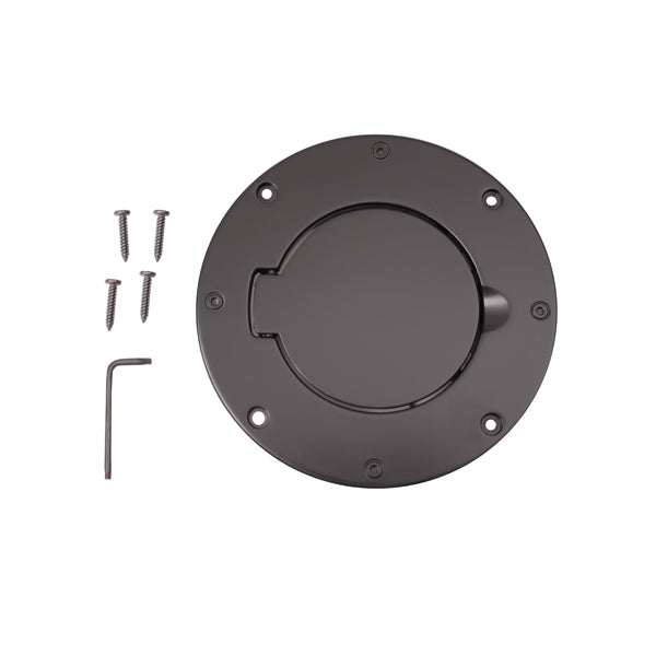 Rampage 1997-2006 Jeep Wrangler(TJ) Billet Style Gas Cover - Black - 75006