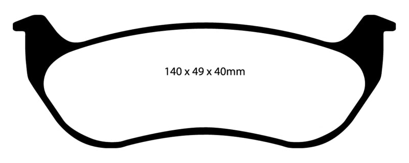 EBC 07-11 Ford Explorer Sport Trac 4.0 Yellowstuff Rear Brake Pads - DP41673R