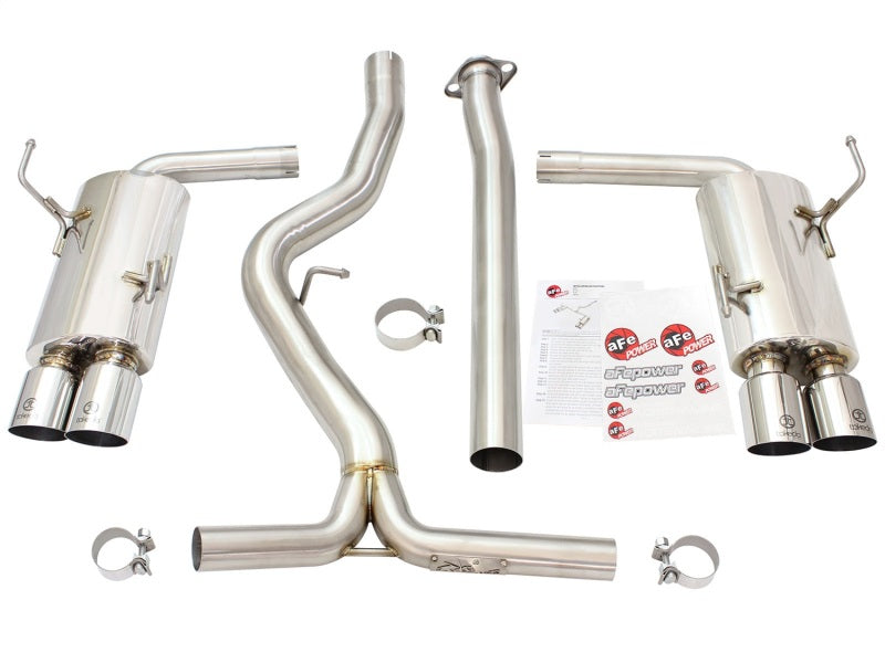 aFe Takeda 3in SS Exhaust Cat-Back 15-16 Subaru WRX/STI 2.0L/2.5L Polished Tips - 49-36801-P