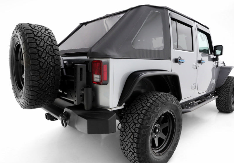 Rampage 07-18 Jeep Wrangler JK Unlimited TrailCrawler Rock Slider &amp; Rocker Guard - Black - 88737