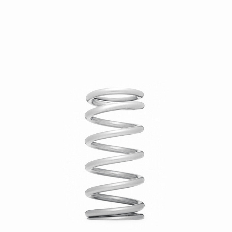 QA1 2-1/2in ID High Travel Spring - 10in Length x 750lbs/in - Silver Powder Coated - 10HT750 - front view